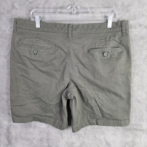 Mens Memeber's Mark Green Twill Shorts Flat Front 8" Inseam Cotton Stretch 36 - Picture 6 of 10